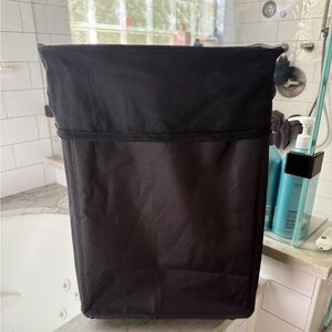 Black Slim Laundry Hamper with Wheels